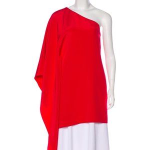 Jay Godfrey Silk One Shoulder Top
